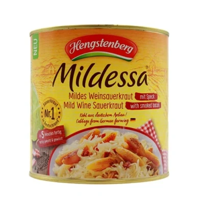 Abbildung von Hengstenberg Mildessa mildes Weinsauerkraut mit Speck, (1 x 2530g)