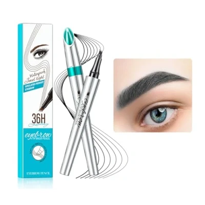 Abbildung von Wasserdichter 3D Augenbrauenstift,Augenbrauenstift,Wischfest Langanhaltenden Augenbrauenstift Microblading,3D Augenbrauenstift,Kann Leicht Natürliche Augenbrauen Brauen (Schwarz)