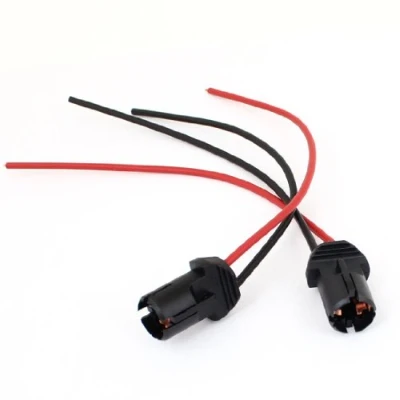 Abbildung von sourcing map 2 stücke DC 12V T10 W5W 194 168 Sockel Markierungslicht Halter Stecker Kabelbaum