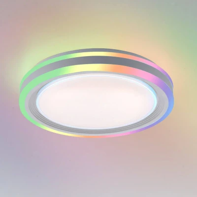 Abbildung von JUST LIGHT Deckenleuchte SPHERIC, LED fest integriert, warmweiß kaltweiß, LED, CCT über Fernbedienung, RGB Rainbow, dimmbar Fernbedienung