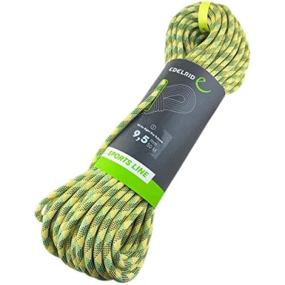 Abbildung von EDELRID Kletterseil On Sight Dry 9,5 mm (dynamisches Einfachseil, imprägniert), Farbe:Snow Yellow, Größe:60 Meter
