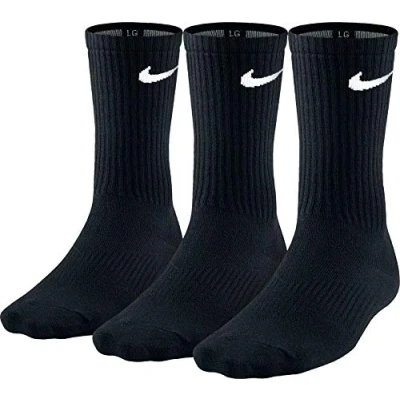 Abbildung von Nike Unisex Trainingssocken 3 Paar Lightweight Crew, Schwarz (Black/White), Gr. 46 50 (Herstellergröße:XL)
