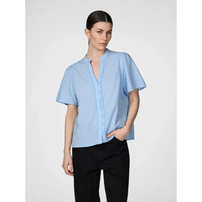 Abbildung von YAS Yastia Hemdbluse, Damen, Größe: Small, Clear sky