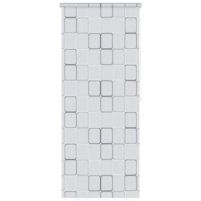 Abbildung von vidaXL Duschvorhang Duschrollo 120x240 cm Quadratmuster Breite 120