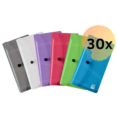 Abbildung von Oxford Dokumententasche mit Druckknopf, Brief Format, 6 Farben, 30er Pack