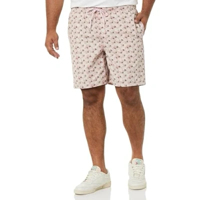 Abbildung von Amazon Essentials Herren Walkshorts, Beininnenlänge 20,3 cm, Lockere Passform, Mit Kordelzug (In Übergröße Erhältlich), Staubrosa Palmwedelaufdruck, M