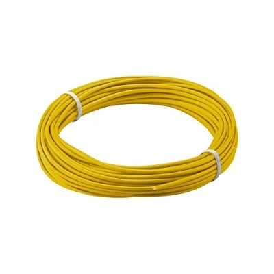 Abbildung von goobay 55041 Kupferlitze isoliert, 1 adrig, mehrdrahtig (18 x 0,1mm) / einadrig Kupferkabel elektrischer Leiter im Modellbau und Elektrotechnik PVC isoliert Gelb 10m