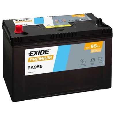 Abbildung von EXIDE PREMIUM EA955 Batterie 12V 95Ah 800A Korean B1 TOYOTA: HILUX 3 Pick up, Land Cruiser Prado 90, 120, HYUNDAI: ix35, H 1 Travel