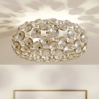 Abbildung von Lindby Deckenleuchte Reza, dimmbar, Leuchtmittel nicht inklusive, Modern, Acryl, Metall, chrom, 3 flammig, E14, Deckenleuchte, Lampe