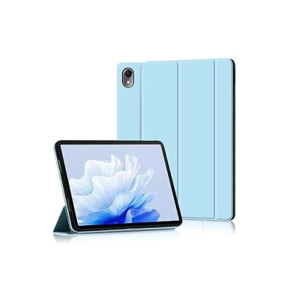 Abbildung von QINOUK Hülle für Huawei MatePad Air 11.5, [Standfunktion] TPU Anti Kratz Schutzhülle, Ultradünnes Smart Cover Kickstand Hülle，für Himmelblau