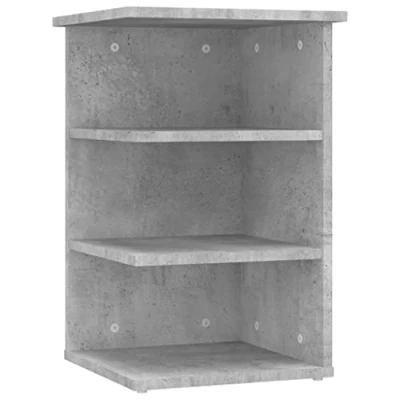 Abbildung von vidaXL Beistellregal Regal Standregal Bücherregal Dekoregal Ablageregal Beistelltisch Beistellschrank Standschrank Betongrau 35x35x55cm Holzwerkstoff