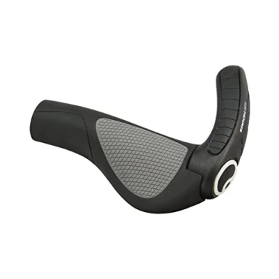 Abbildung von Ergon GP3 Lock on Fahrradgriffe Regular kompatibel für Touring und MTB Fahrräder Large Schwarz/Grau