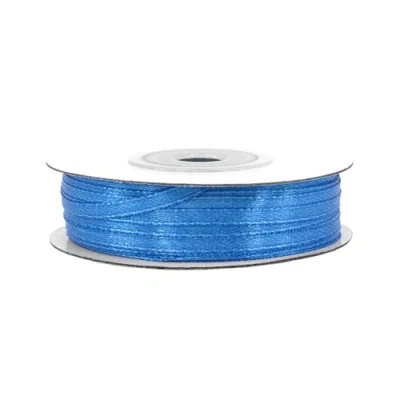 Abbildung von Satinband 3mm x 50m Rolle FARBAUSWAHL in 3/6/12/18/25/38/50/75/100mm farbecht &amp; waschbar Schleifenband für Hochzeit Geschenkband zum Verpacken Dekorieren Basteln Mittelblau 366