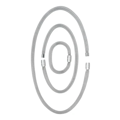 Abbildung von BREIL Soft Set, Armband, Halsband und Kette Damen der Kollektion Magnetica SYSTEM 3 Teile in Verschiedenen Längen aus IP Stahl Silber Mit anderen Teilen kombinierbar