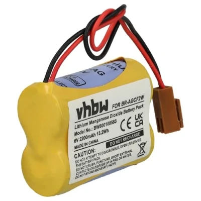 Abbildung von vhbw Akku kompatibel mit Ge Fanuc A98L 0031 0011, Beta iSV Amplifier PLC Programmable Logic Controller (2200mAh, 6V, Li MnO2)
