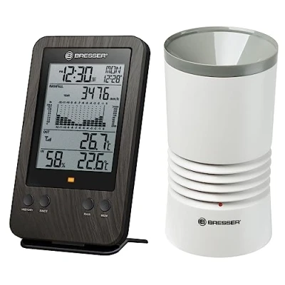 Abbildung von BRESSER WTW Profi Regenmesser in Holzoptik Wetterstation