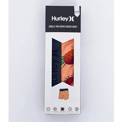 Abbildung von Hurley Herren Supersoft Printed Boxer 1 Stück Boxershorts, Nectarine, L
