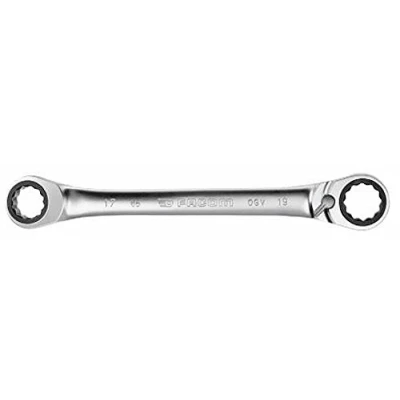 Abbildung von FACOM Knarren Ringschlüssel mit um 15 abgeschrägten Ringköpfen, 12 Kant 10x11 mm, 1 Stück, 65.10X11