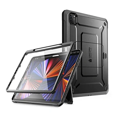 Abbildung von SUPCASE Hülle für iPad Pro 11 Zoll (2022/2021/2020) Bumper Case 360 Grad Schutzhülle Cover Support Apple Pencil Laden [Unicorn Beetle PRO] mit Displayschutz und Ständer (Schwarz)