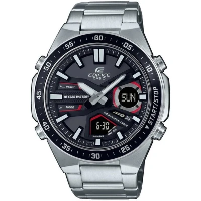 Abbildung von CASIO EDIFICE Chronograph EFV C110D 1A4VEF, Quarzuhr, Armbanduhr, Herrenuhr, Stoppfunktion, bis 10 bar wasserdicht
