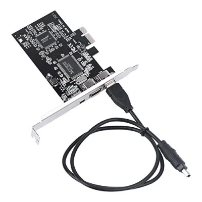 Abbildung von PCI E Controllerkarte, 1 spurige Express Firewire 1394a IEEE 1394 Controllerkarte 2,5 Gbit/s Vollduplexkanal mit Kabel