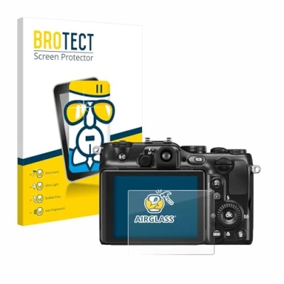 Abbildung von BROTECT Schutzglas für Nikon Coolpix P7100 Schutzfolie Panzer Folie Glas [Extrem Kratzfest 9H, Anti Fingerprint, Ultra Transparent]