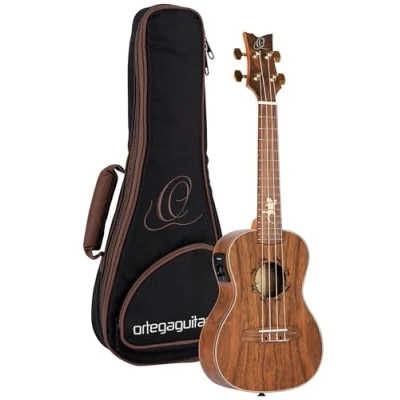 Abbildung von Ortega Guitars Konzert Ukulele elektro akustisch Lizard Series inklusive Gigbag Paldao, Mahagoni (LIZARD CC GB)