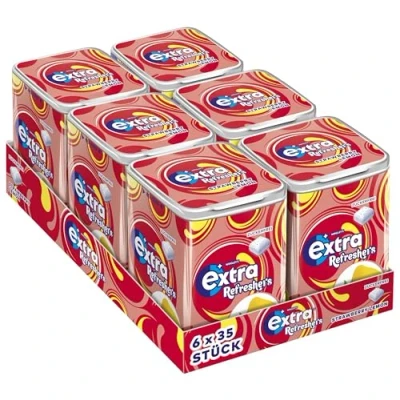 Abbildung von EXTRA® REFRESHERS Dose Strawberry Lemon, erfrischendes Geschmackserlebnis, 6x35 Stück