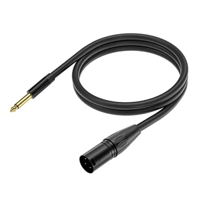 Abbildung von Yinker 3m XLR auf Klinke 6,35mm Mikrofonkabel Stereo 1/4 Zoll TRS Stecker für Gitarre, Lautsprecher, Verstärker, Bühne, DJ