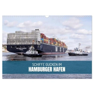 Abbildung von Schiffe gucken im Hamburger Hafen (Wandkalender 2025 DIN A3 quer), CALVENDO Monatskalender