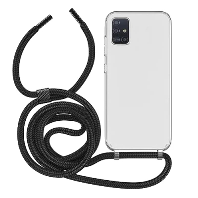 Abbildung von MyGadget Handykette für Samsung Galaxy A71 4G [ Hülle mit Band abnehmbar &amp; verstellbar ] Handyhülle Handyband zum Umhängen Schnur Case Schutzhülle Schwarz