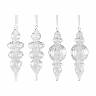 Abbildung von Mirabeau Christbaumschmuck Weihnachtsschmuck 4er Set Diorise klar (4 tlg)