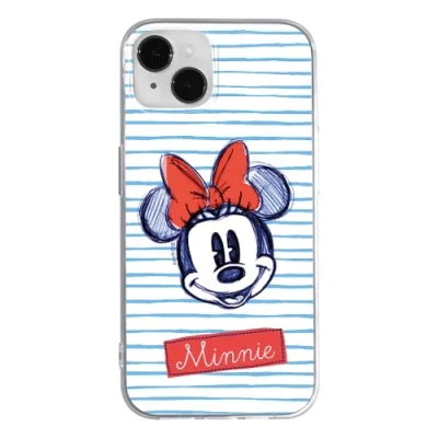 Abbildung von ERT GROUP Handyhülle für Apple iPhone 14 Original und offiziell Lizenziertes Disney Muster Minnie 011 optimal an die Form des Handy angepasst, hülle aus TPU