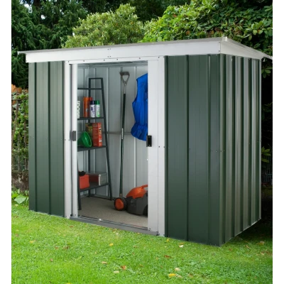 Abbildung von YARDMASTER Gerätehaus Bayern 84GPZ Set, BxT: 238x119 cm, Metall