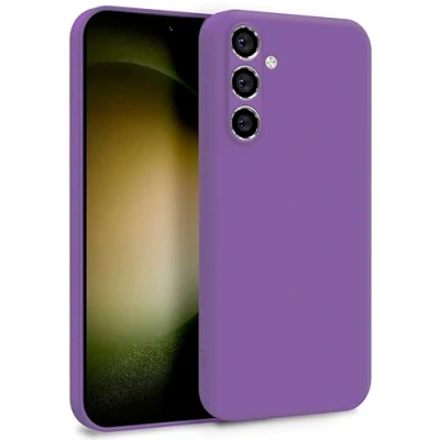 Abbildung von MyGadget Hülle für Samsung Galaxy S23 FE Zweilagige Handyhülle mit Kameraschutz Cover Innenfutter &amp; Silikon außen Lila