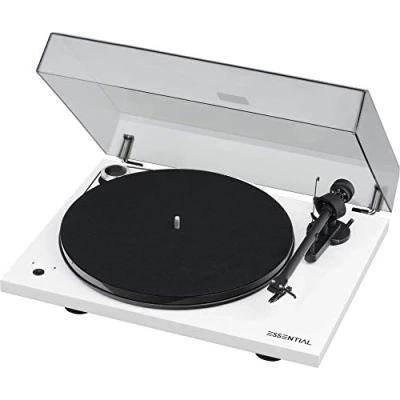 Abbildung von Pro Ject Essential III SB, Audiophiler „Best Buy“ Plattenspieler mit elektronischer Geschwindigkeitsumschaltung (Weiß)