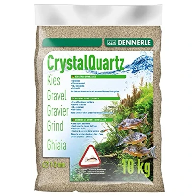 Abbildung von Dennerle Aquarienkies Naturweiß 10 kg Bodengrund für Aquarien Körnung 1 2 mm