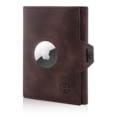 Abbildung von Trusador Geldbörse &#039;Verona&#039; Leder Wallet mit AirTag und Münzfach (Handarbeit, Handmade in Europe), Vollnarbenleder, Herren &amp; Damen