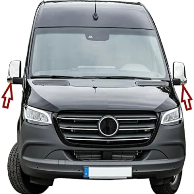 Abbildung von Recambo EDELSTAHL SPIEGELKAPPEN CHROM passend für MERCEDES SPRINTER W907, W910 ab 2018