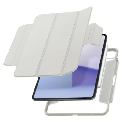 Abbildung von Spigen AirSkin Pro Hülle Kompatibel mit iPad 11 Zoll 5.Generation M4 (2024) Case abnehmbarem magnetischem Deckel Grau