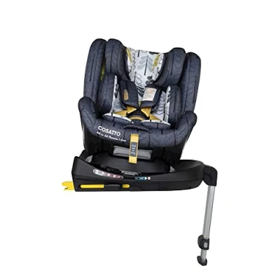 Abbildung von Cosatto All in Rotate i Size Kindersitz, Ab Geburt 0 12 Jahre, Mit Drehfunktion, ISOFIX, Reboarder, 5 Punkt Plus Gurt (Fika Forest)