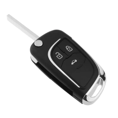 Abbildung von ECSiNG Auto 3 Tasten Klapp Fernbedienung Schlüsselgehäuse Klappbare Schlüsselhülle Kompatibel mit Opel Astra J Insignia Mokka
