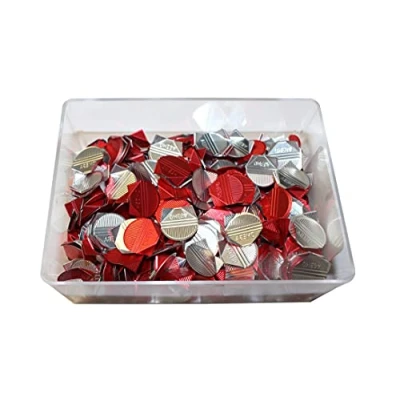 Abbildung von ALCO Albert 540 12 Eckenklammern Aluminium, rot lackiert, 1000 Stück in einer Dose