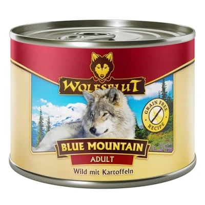 Abbildung von Wolfsblut Blue Mountain 6 x 200 g Wildfleisch Nassfutter Hundefutter Getreidefrei