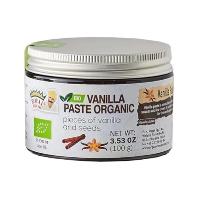 Abbildung von Vanilleschotenpaste BIO / VANILLE PASTE GOURMET BIO/ Vanillebohnenpaste 100 ml (3.53 oz) Vanillestücke und Samen