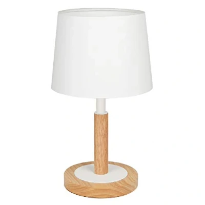 Abbildung von Tomons LED Tischleuchte Nachttischlampe dimmbar aus Holz, Tischlampe, wechselbar