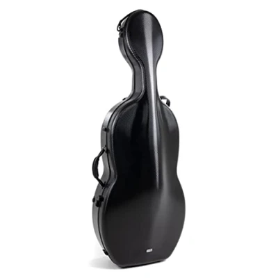Abbildung von GEWA Celloetui Polycarbonat 4.6 Größe 4/4, schwarz, mit Rucksackgurt und Rollen (Rolly)