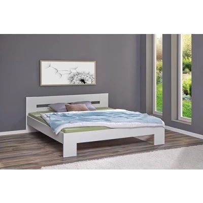 Abbildung von Inter Link Bett Bettrahmen Bettgestell Jugendbett Gästebett Doppelbett Modernes ohne Lattenrost Weiß lackiert Annik 180x200cm