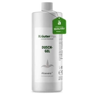 Abbildung von Kräutermax. Aloe Vera Duschgel Reinigungsgel mit Aloevera Gel für Körper und Haare, 1000 ml