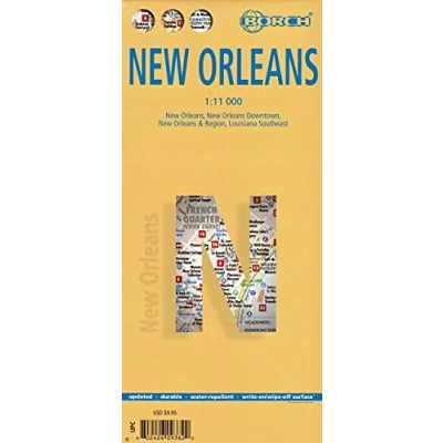 Abbildung von New Orleans, Borch Map: Orleans Downtown, &amp; Region, Louisiana Southeast